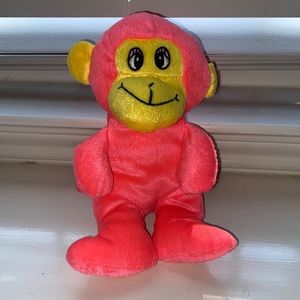 Cute pink monkey toy